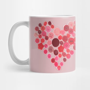 Button heart Mug